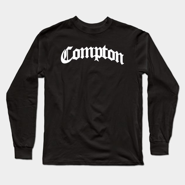 Compton Original Logo Long Sleeve T-Shirt by NineBlack